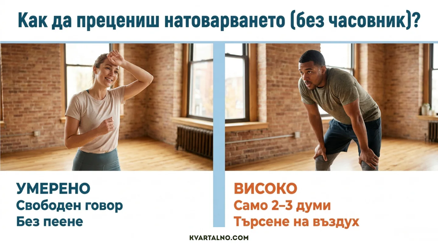 Оценка на натоварването при групова тренировка чрез възможността за свободен говор или само няколко думи